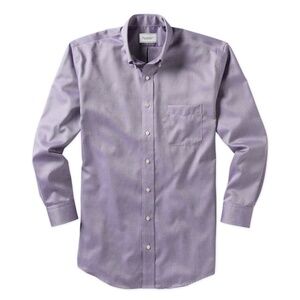 Williams and Kent Cotton Pinpoint Royal Oxford Shirt Purple Litmus Color, Size L